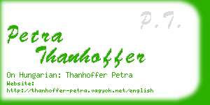 petra thanhoffer business card